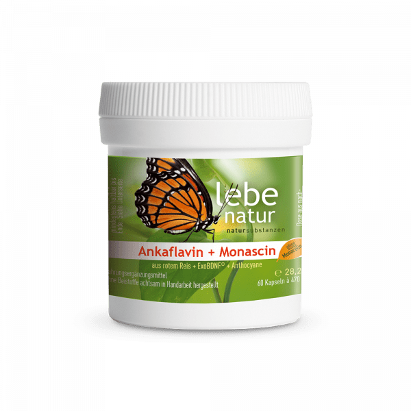 lebe natur® Ankaflavin + Monascin aus rotem Reis + ExoBDNF® + Anthocyane