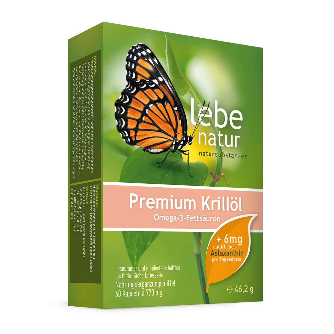 lebe natur® Krillöl Premium mit Astaxanthin 60er