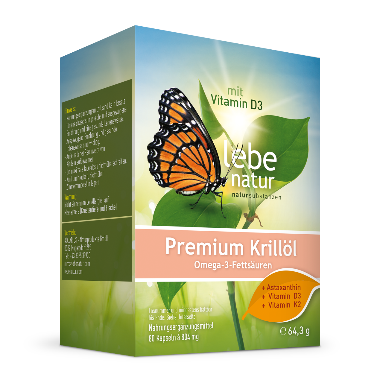 LebeNatur Krillöl Astaxanthin D3 K2